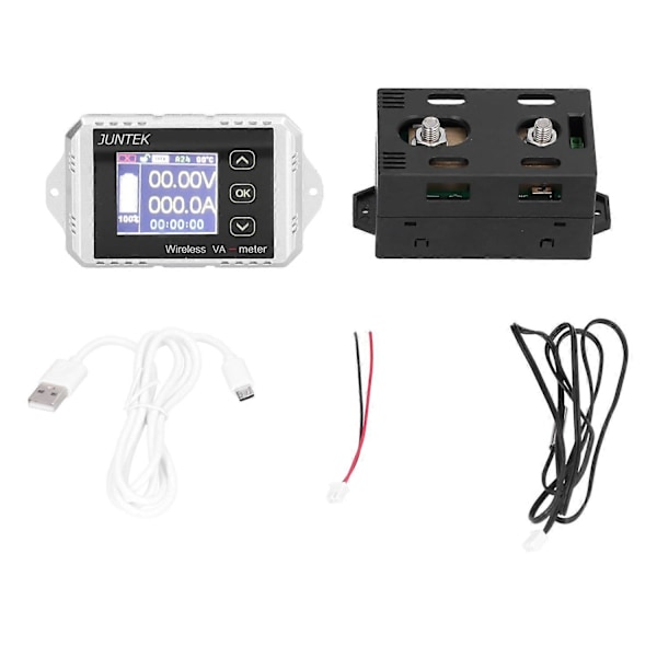 VAT-1300 Coulomb Counter Färgskärm DC Voltmeter Amperemeter Batterikapacitetstestare