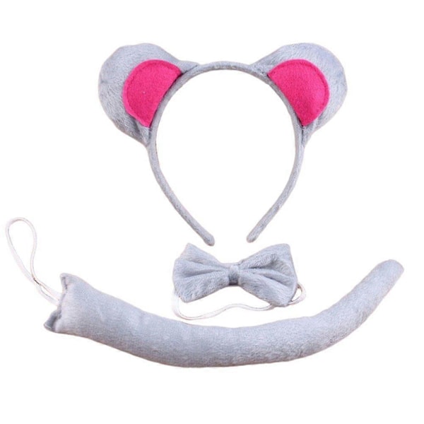 Eläinasu Korvat Panta Häntä Rusetti Setti Taaperoille Ja Lapsille Säädettävä Pehmo Eläinasu Halloween Cosplay Esitykseen Mouse