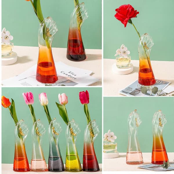 Konstglas Tråd Blomsterarrangemang Porslinsvas