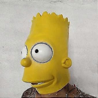 The Simpsons Bart Maske Halloween Høykvalitets Lateks Kostymemaske-mxbc