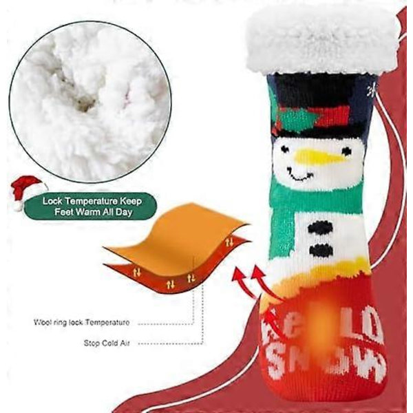 Niofind Sutsko Fluffy Sokker til Kvinder Mænd, Termosokker Strikkede Sokker Julesokker, Vinter Fuzzy Sengesutsko Sokker Med Griber, One Size Non Sl