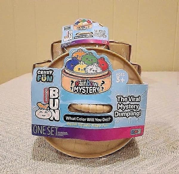 Ryddesalg Crazy Fun Rainbow Mystery Squishy Bun Mystery Dumpling Toy