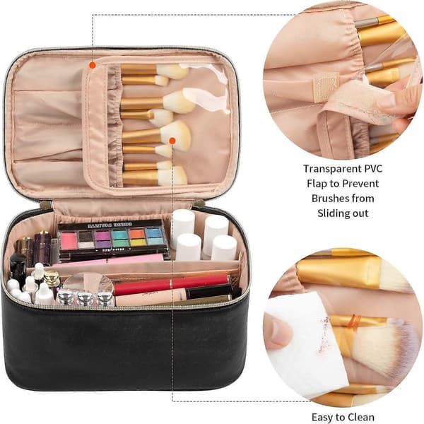 Kvinders makeuptaske, stor rejse-makeuptaske til kvinder - Rejse-makeuptaske