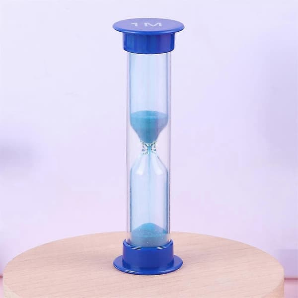 1, 2, 3, 5, 10 minutters sandæg-timer undervisningsspil madlavning timing timeglas blue 3min