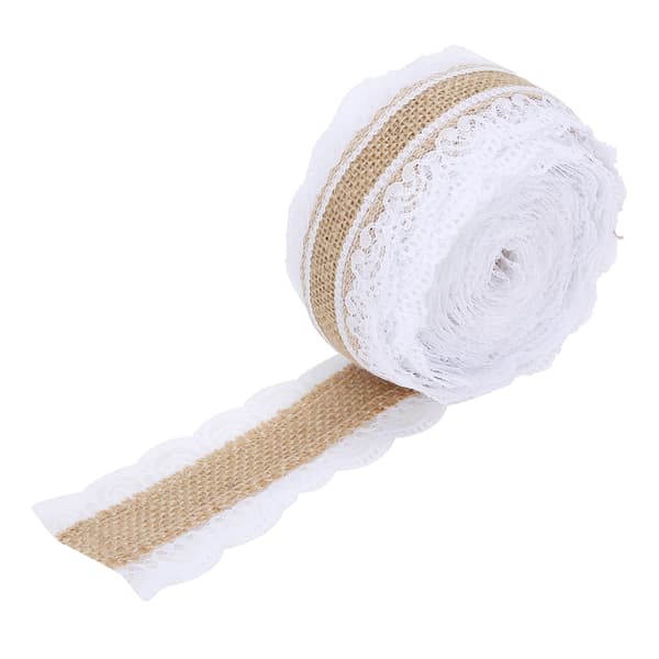 10m DIY Jute Blondetrull Bryllupsbursdagsfest Dekorasjon Håndverk Klestilbehør