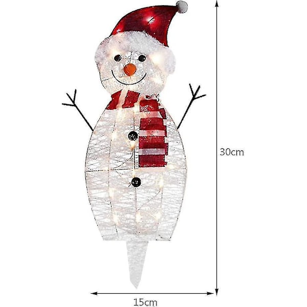 Jul LED-prydnader Snögubbe Lykta Ljuskedja För Utomhusgård Trädgård Hem Fest Dekoration
