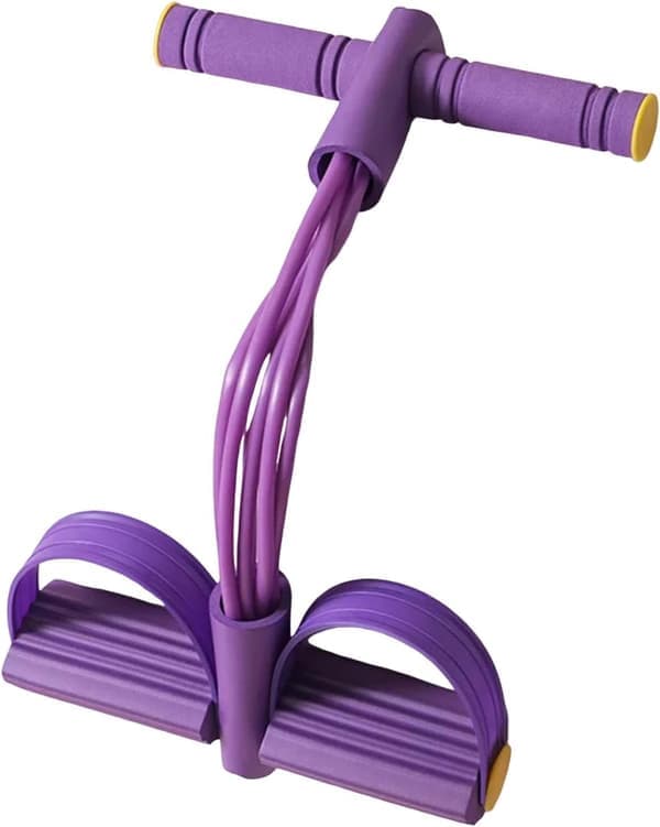 Multifunktionellt Spännrep | Elastisk Yoga Pedal Puller | Dragreducerare | Sit-up Träningsutrustning | Unisex Träning | Motståndsrep Lila