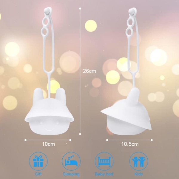 9 färger silikonlampa USB uppladdningsbar kan tidsinställas Nattlampa för barn Deco-lampa för dekoration Jul barns sovrum Födelsedagspresent