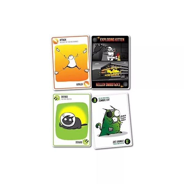 Exploding Kittens NSFW - Aikuisten Venäläinen Ruletti Korttipeli, Aikuisten Juomapeli - Aikuisten & Teinien Korttipeli - 2-5 Pelaajaa svart katt