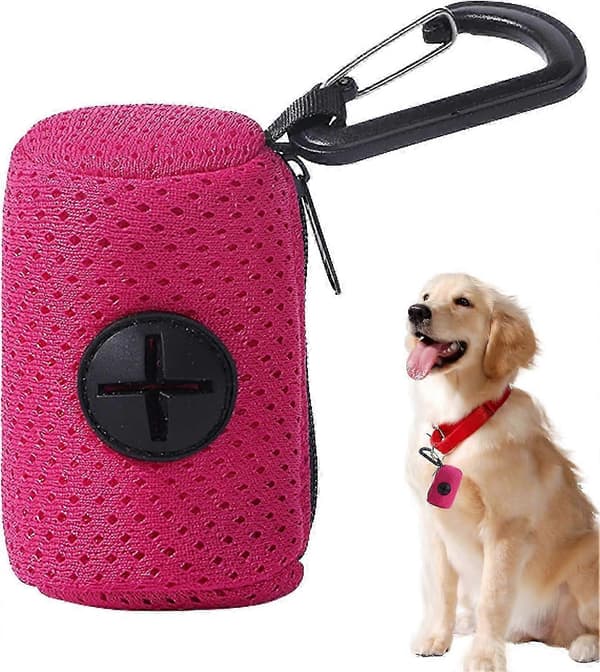 Bærbar håndfri hundepose-dispenser