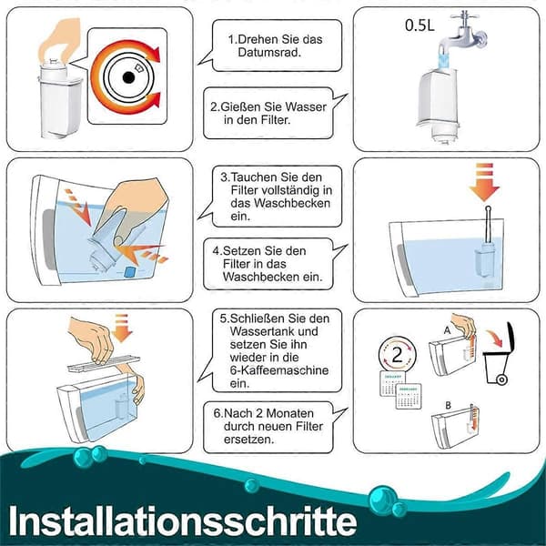 Vandfilter til Siemens EQ-serien, EQ3/EQ6/EQ9, EQ500, S700 A