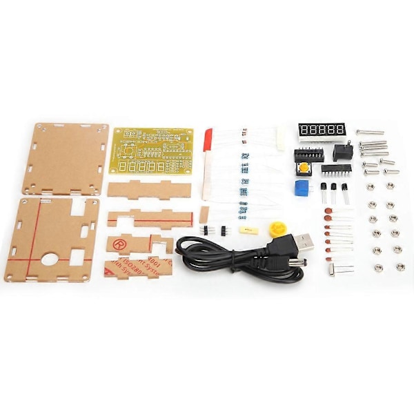 1Hz-50MHz Frekvensmätare Modul Kristalloscillator Testare Modul DIY Kit med Gult Skal