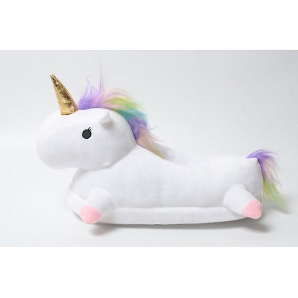 3-12 År Vinter Enhjørning Tøfler Baby Gutt Jente Tøfler Myke Plysj Soverom Hus Tøffel Innendørs Furry Baby Barn Light BLue M(Length 26cm)