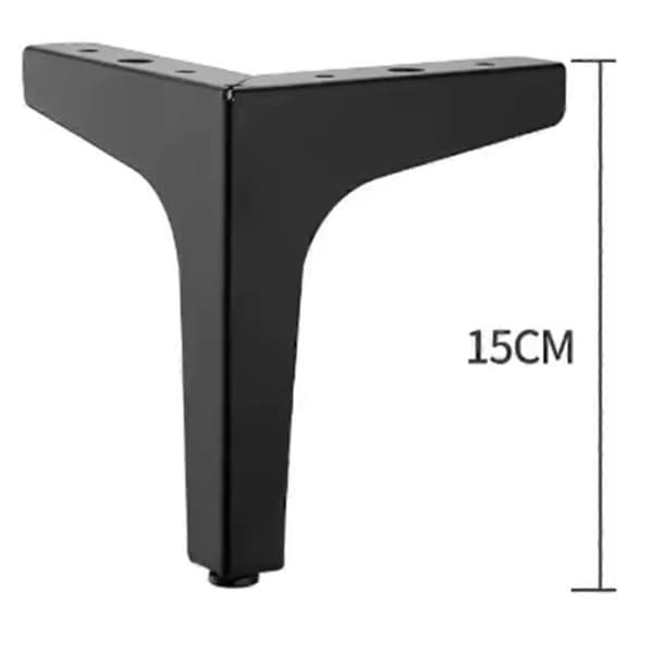 4 stk. møbelben i metal til sofa, bord, seng, stol, skrivebord, kommode, skabsstøtte, møbelbeslag