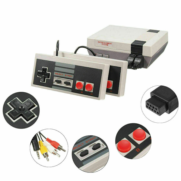 Classic Edition Mini -viihdejärjestelmä 620 pelillä, AV- ja HDMI HD -lähdöllä, Plug and Play 4 buttons