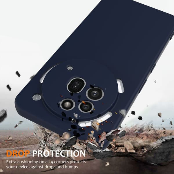 Kompatibelt flytende silikondeksel til Nothing Phone (3a) Pro med håndstropp (gul)