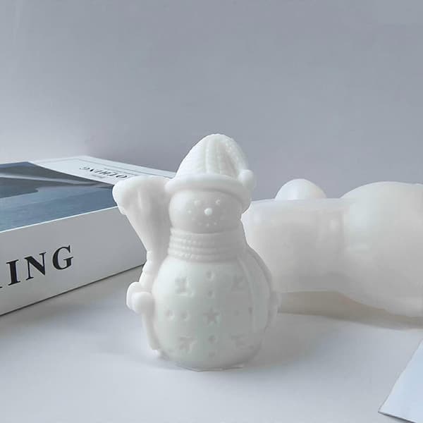 Jultomten Ljusform Festlig Silikonform Vacker Jul Snögubbe Aromaterapi Hartsformar DIY Heminredning