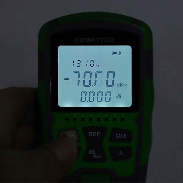 Optisk Fibereffektmätar ‑70~+10dbm Digital Display Optisk Kabeltestare Testverktyg