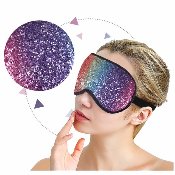 4st sovande ögonmask regnbåge Färgglada paljetter Ögonlapp Sömnhjälp Resande cover Ögonbindel