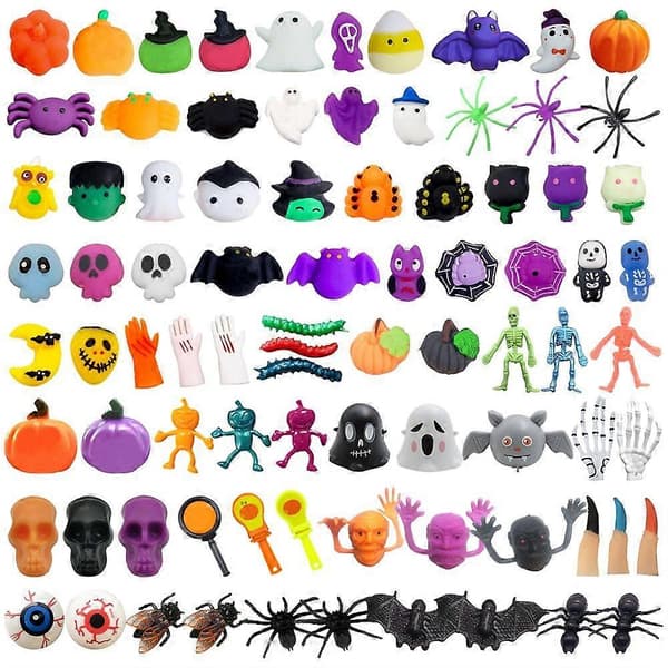 30 STK Halloween Mochi Squishy Leker Tema Squishies Festgaver Bulk Godteposer Gaver til Barn Jenter Gutter
