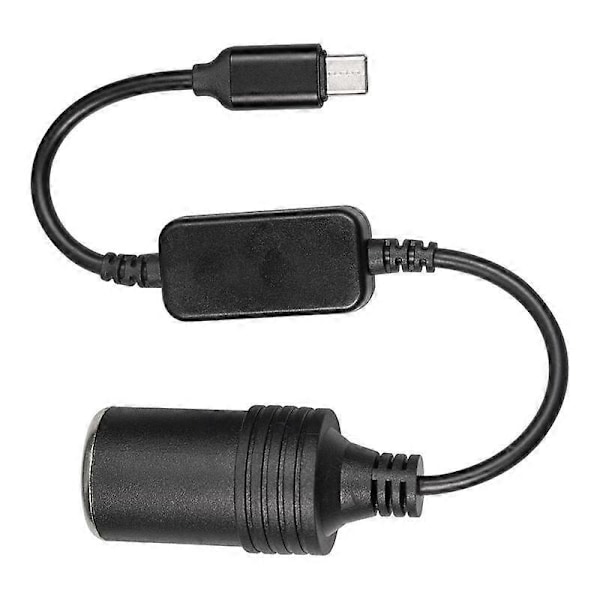 1 st USB-C 5V till 12V Tändaruttag USB Han till Hon Tändaradapter Konverterare Bilde elektronik AC