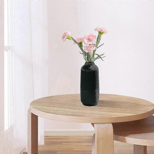 Grön plastvas för pampasblommor, modern heminredning, bröllop - 24,9 cm hög
