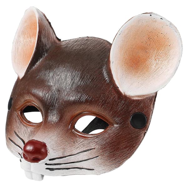 3D Musemaske Karnevalsmaske Fest Ansigtsdækning til Voksne 1 Stk Brun