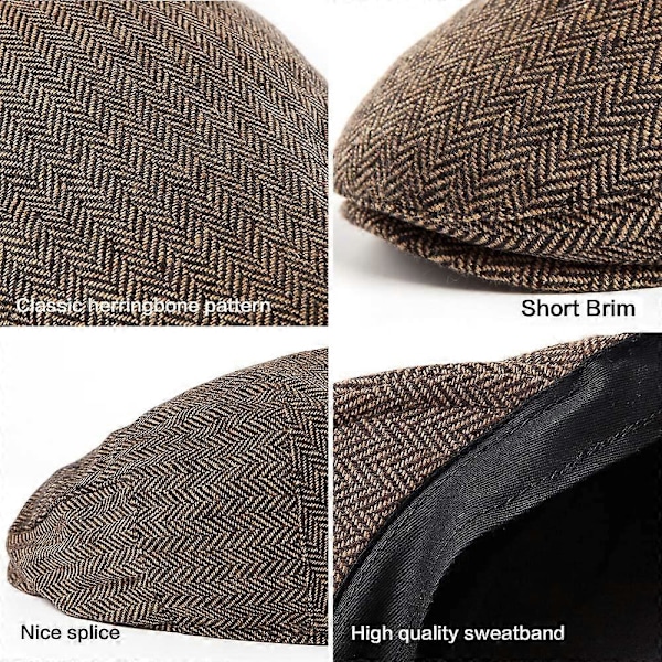 Justerbar solhatt herrebasker (kaffe + lysegrå) 2 stykker MÖRKGRÅ