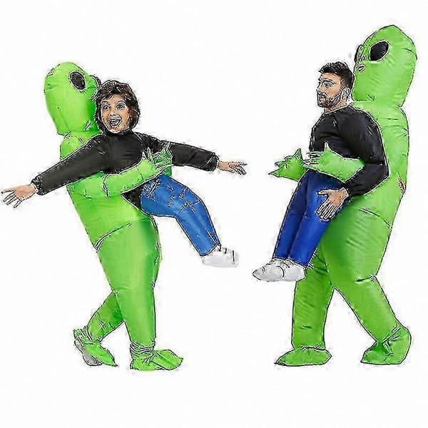 Oppusteligt rumvæsenkostume til Halloweenfest