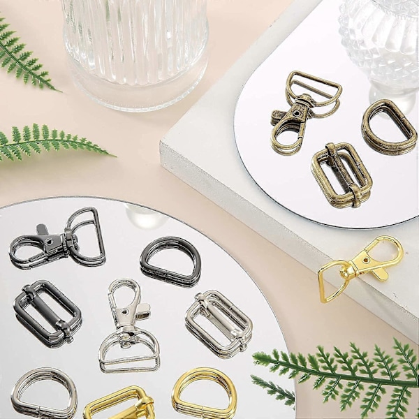 56 Stykker Ringe til Taske Håndtaske Hardware til Taskefremstilling Spænder Håndværk (Blandet Farve, 25 mm)