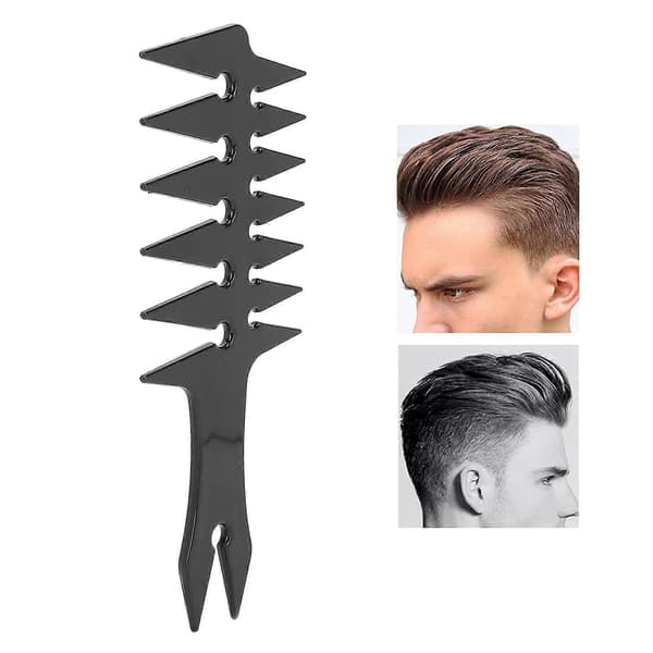 Sort bredtandet kam til mænd og kvinder, dobbeltsidet udredningskam til styling