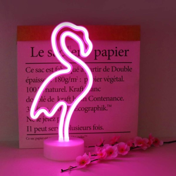LED Ny Flamingo INS dekorativ bas neonljus Juldagen dekorativ nattlampa