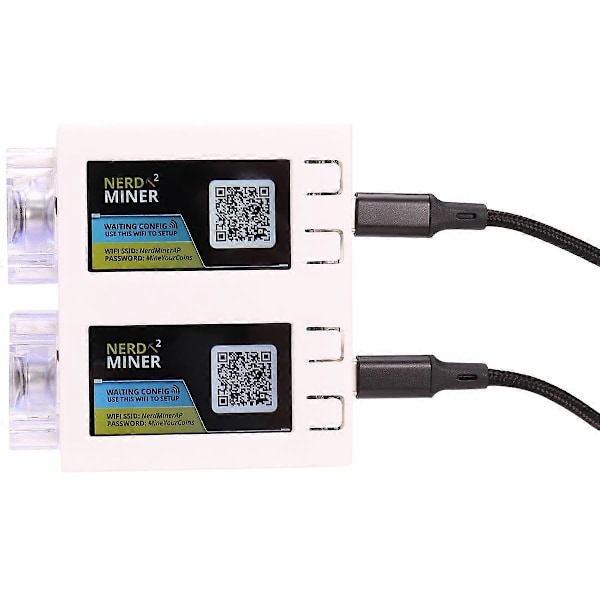 For NerdMiner V2 Miner 78KH/Sx2 Dobbel Skjerm BTC Solo Lotteri Miner Bitcoin Nerd Miner Lotteri Miner