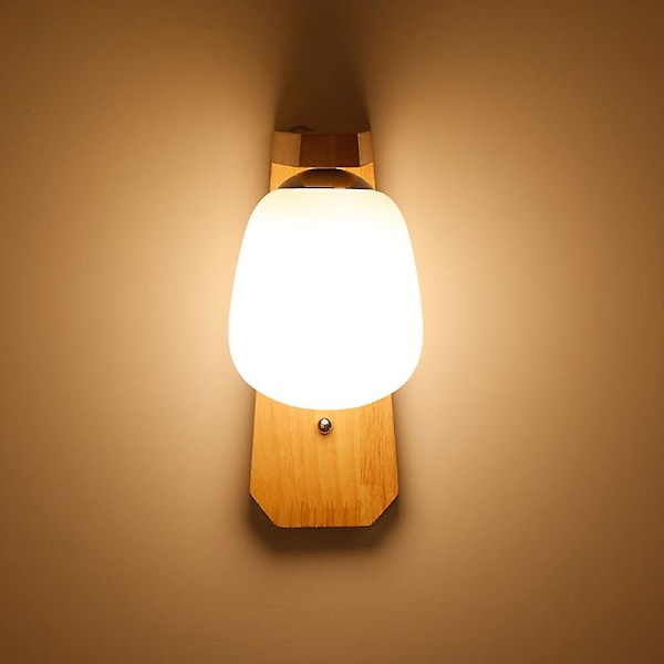 Kreativ simpel log LED væglampe, bar, soveværelse, køkken, restaurant, cafe, korridor