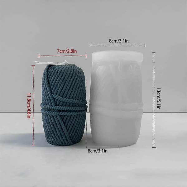 Unik og elegant DIY søyleform Geometrisk ullform lysform Praktisk silikonform for laging av ulllys