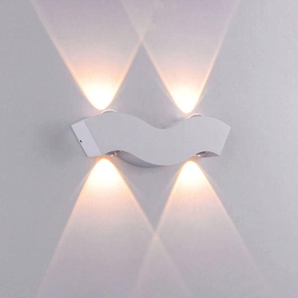 Japansk Stil Aluminium Væglamper LED Hvid Moderne Metal Vægmonteret Saltlampe Velegnet til Soveværelse, Korridor, Bar, Cafe Luksus