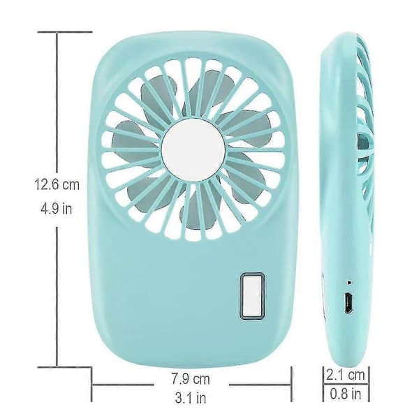 Håndholdt ventilator ventilator Mini bærbar ventilator genopladelig USB lav