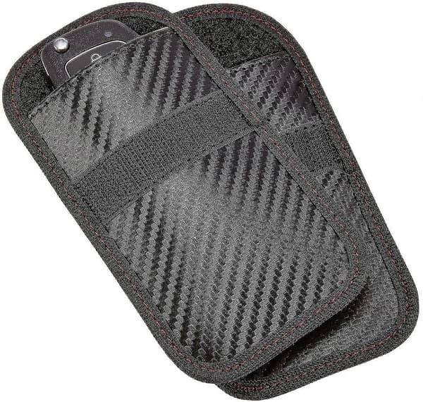 Faraday nyckelfobskydd - 2-pack Mini stöldskyddspåse för nyckelfob
