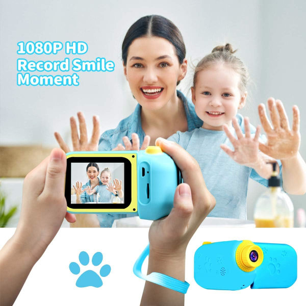 Barnkamera Leksak Toddler 2-tums stötsäker kamera med 32 GB TF-kort Presentleksaker för 3 till 12 år gamla pojkar och flickor