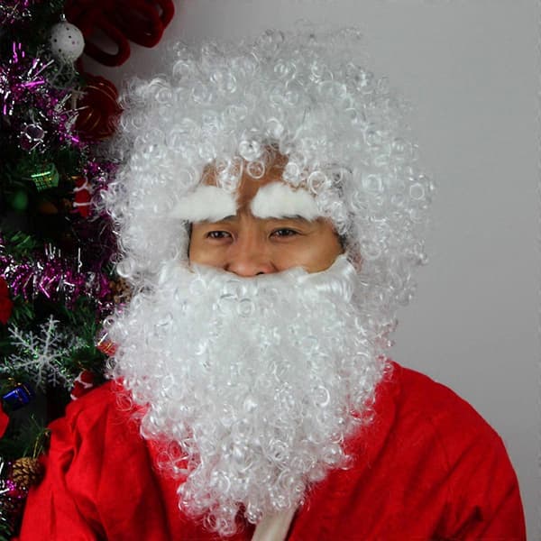 Julemandsskæg kostume til festtilbehør 35 cm