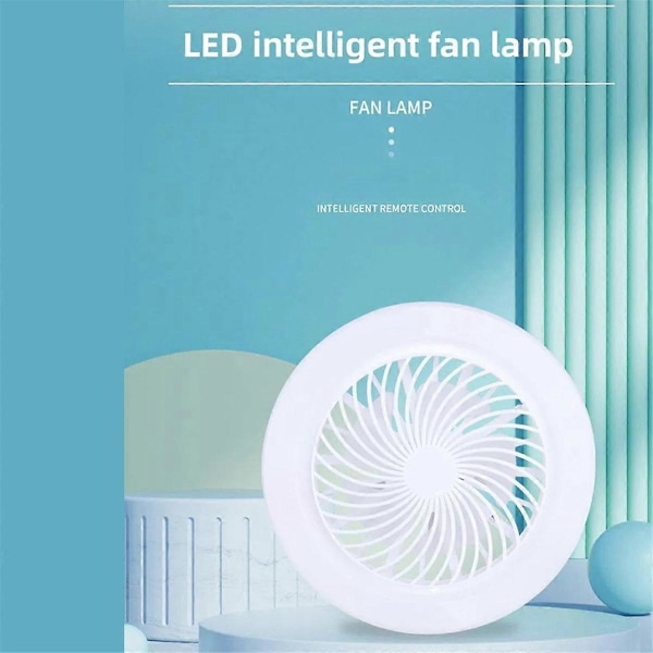 3-i-1 Takfläkt med Fjärrkontroll Belysning Lampa E27 Konverterare 110V-220V Belysningsbas för Sovrum och Vardagsrum