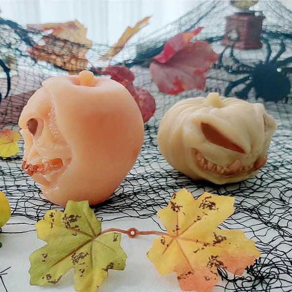 Halloween-lysform til fremstilling af lys, sæbe, gips til Halloween-festpynt, non-stick, nem at afforme