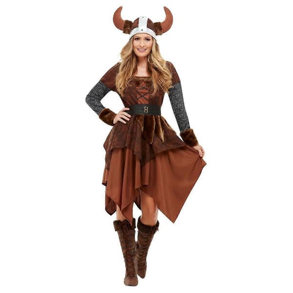 Viking Barbarian Queen Kostymset för Kvinnor/Damer