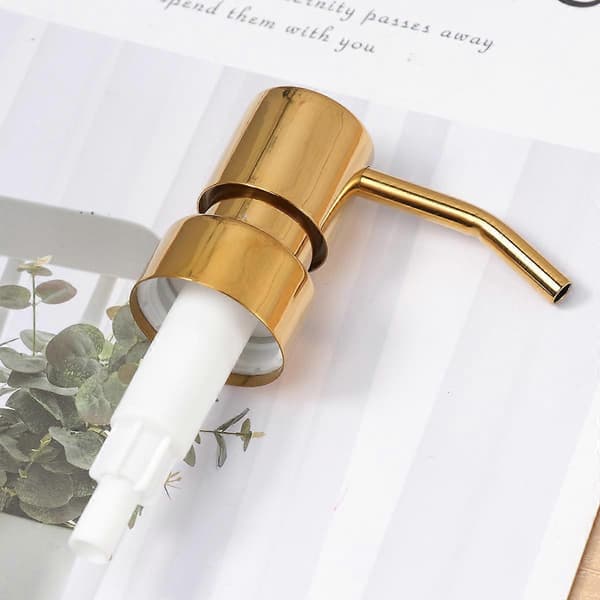 Galvanisering Pumpehode Lotion Dispenser Pumpe for Flaske 1 Stk Gylden Rustfritt Stål