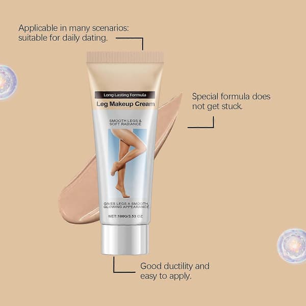 Matte benmakeup 3 nuancer, sømløs dækning, vandtæt, til daglig og begivenhed Multifarvet