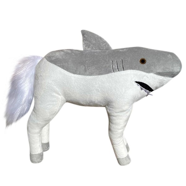 40/50/60cm Hai Hest Myk Fylt Plysj Leketøy Fylt Hai Hode Hest Kropp Modell Dukke Putepute Leketøy For Barn Barnebursdagsgave about 40cm