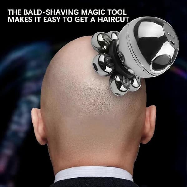 Multifunktionel skægtrimmer til skaldede mænd - USB-genopladelig, præcisionsbarbering til ansigt, hoved og krop, perfekt til den daglige plejerutine Bundle