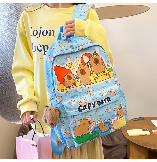 Large Capacity Backpack | Middle and Elementary School Girls' School Bag - Blue