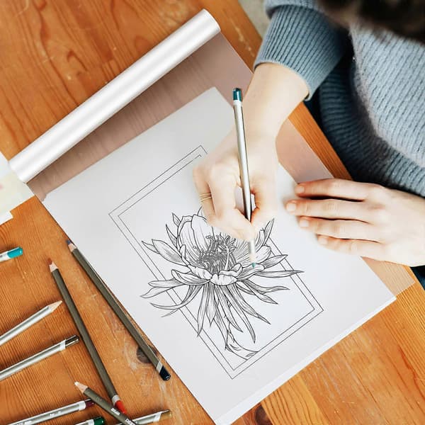1 rulle kalkerpapper kalligrafi kalkerpapper ritpapper spårpapper rulle blankt målarpapper 23m A2