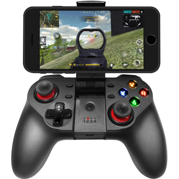 Uppgraderad mobil spelkontroll, trådlös Bluetooth spelkontroll Joystick Multimedia Game Controller-svart